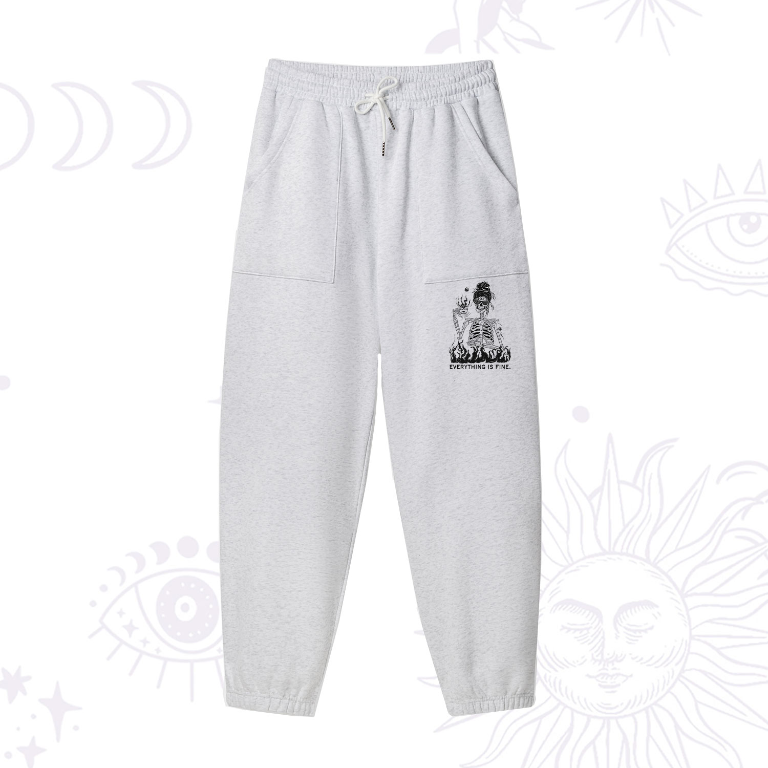 Purplehecate Everything Is Fine Fleece Sweatpants
