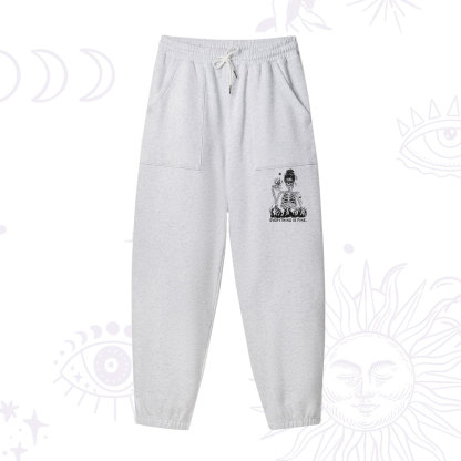 Purplehecate Everything Is Fine Fleece Sweatpants