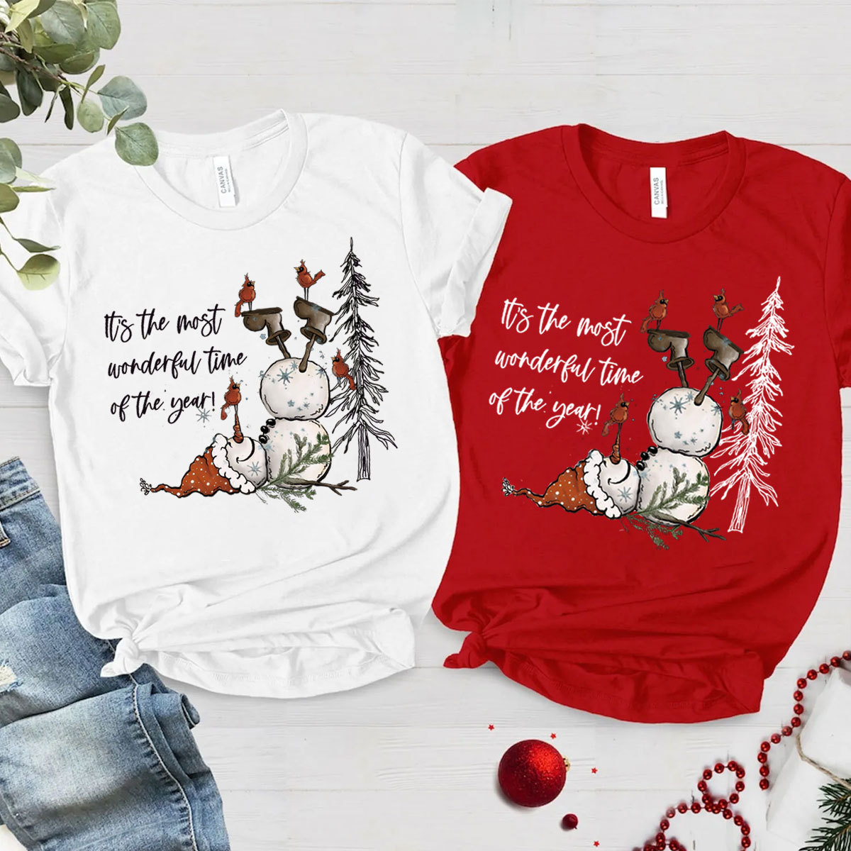 Purplehecate It's The Most Wonderful Time Of The Year Christmas Couple T-Shirts