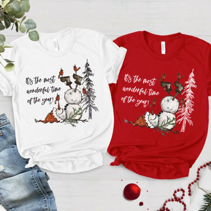 Purplehecate  It's The Most Wonderful Time Of The Year Christmas Couple T-Shirts