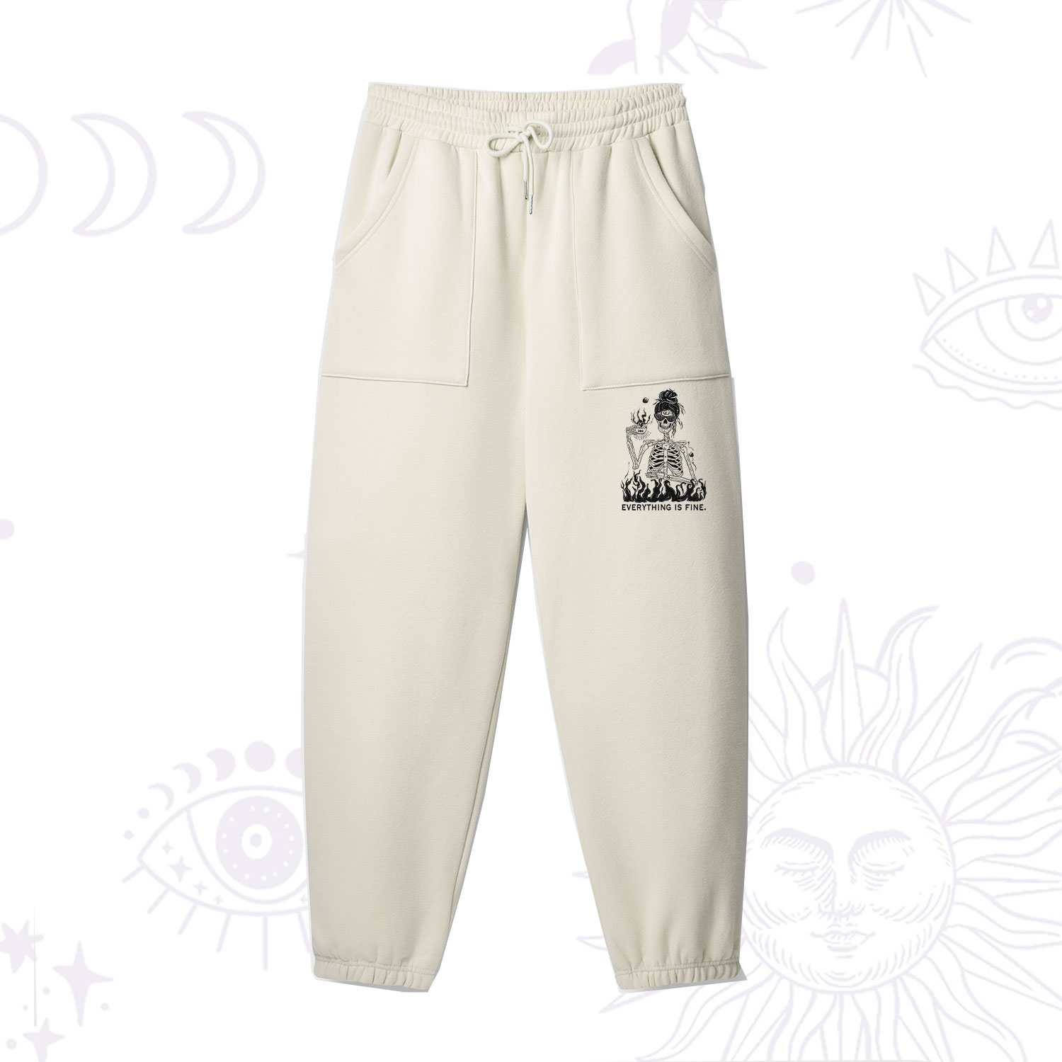 Purplehecate Everything Is Fine Fleece Sweatpants