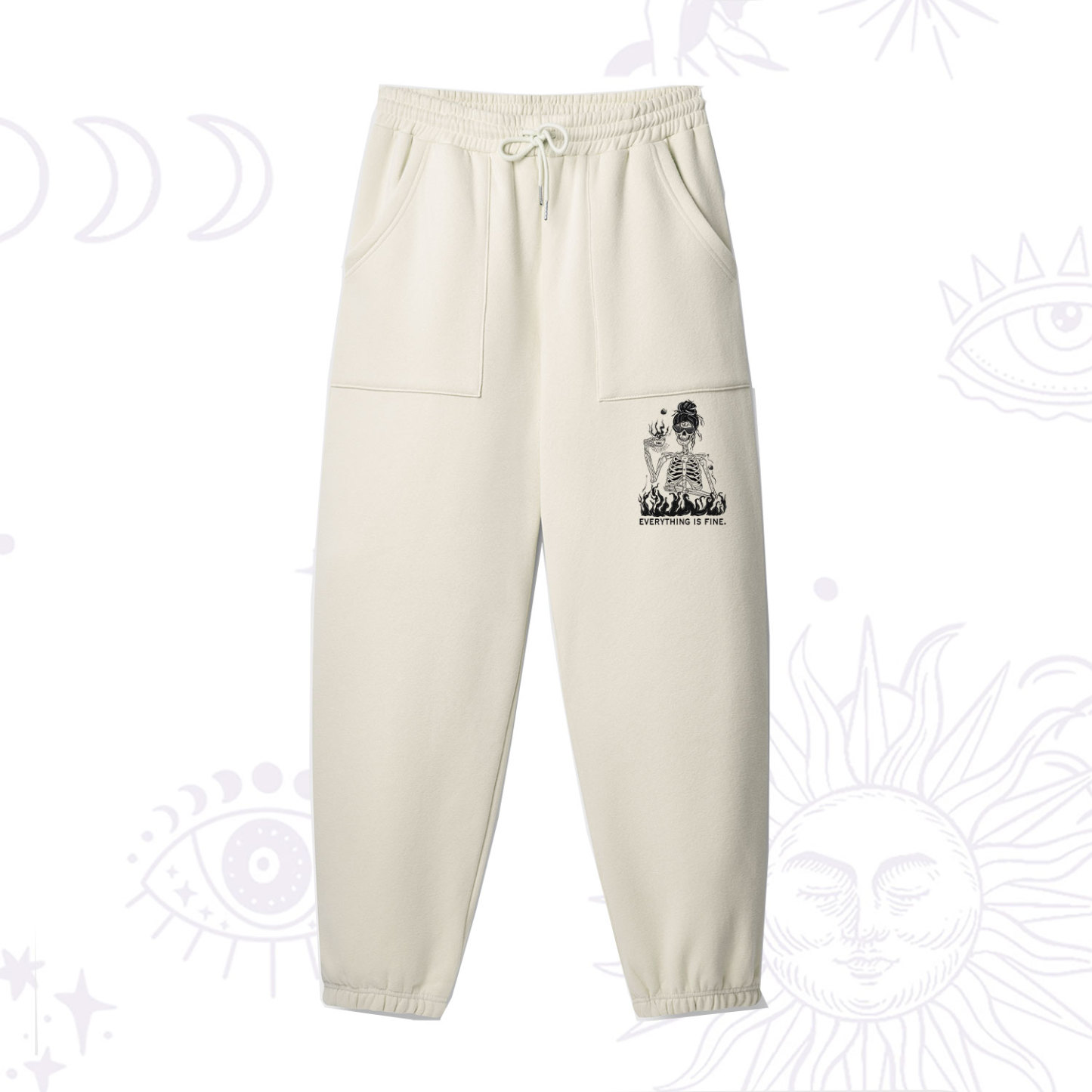 Purplehecate Everything Is Fine Fleece Sweatpants