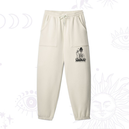 Purplehecate Everything Is Fine Fleece Sweatpants
