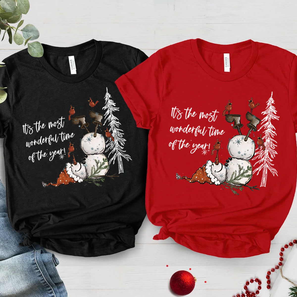 Purplehecate  It's The Most Wonderful Time Of The Year Christmas Couple T-Shirts