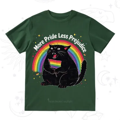 Purplehecate More Pride Less Prejudice Cat T-Shirt