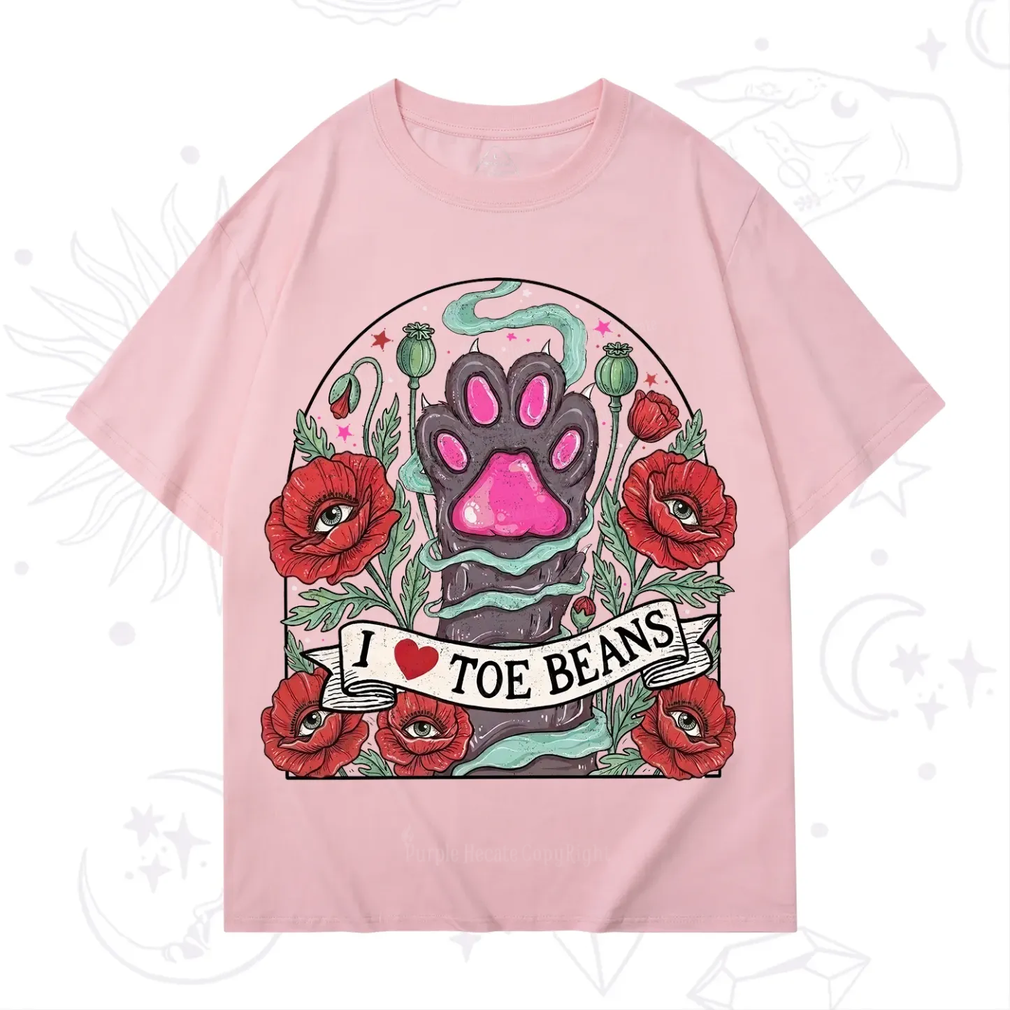 Purplehecate Toe Beans Lover Paw T-Shirt