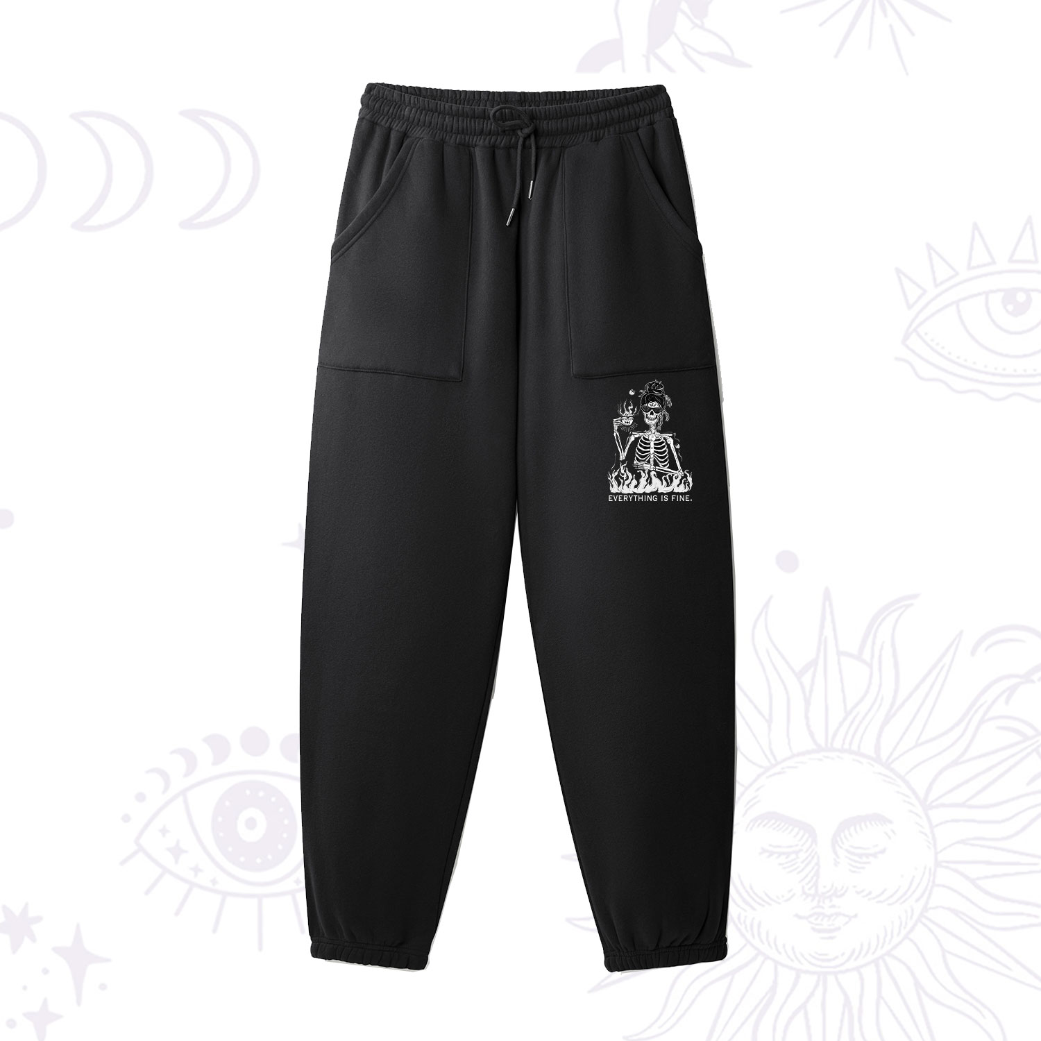 Purplehecate Everything Is Fine Fleece Sweatpants