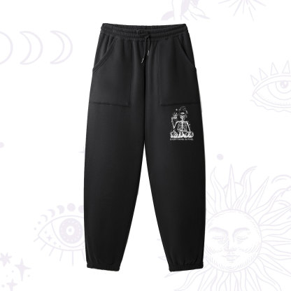 Purplehecate Everything Is Fine Fleece Sweatpants