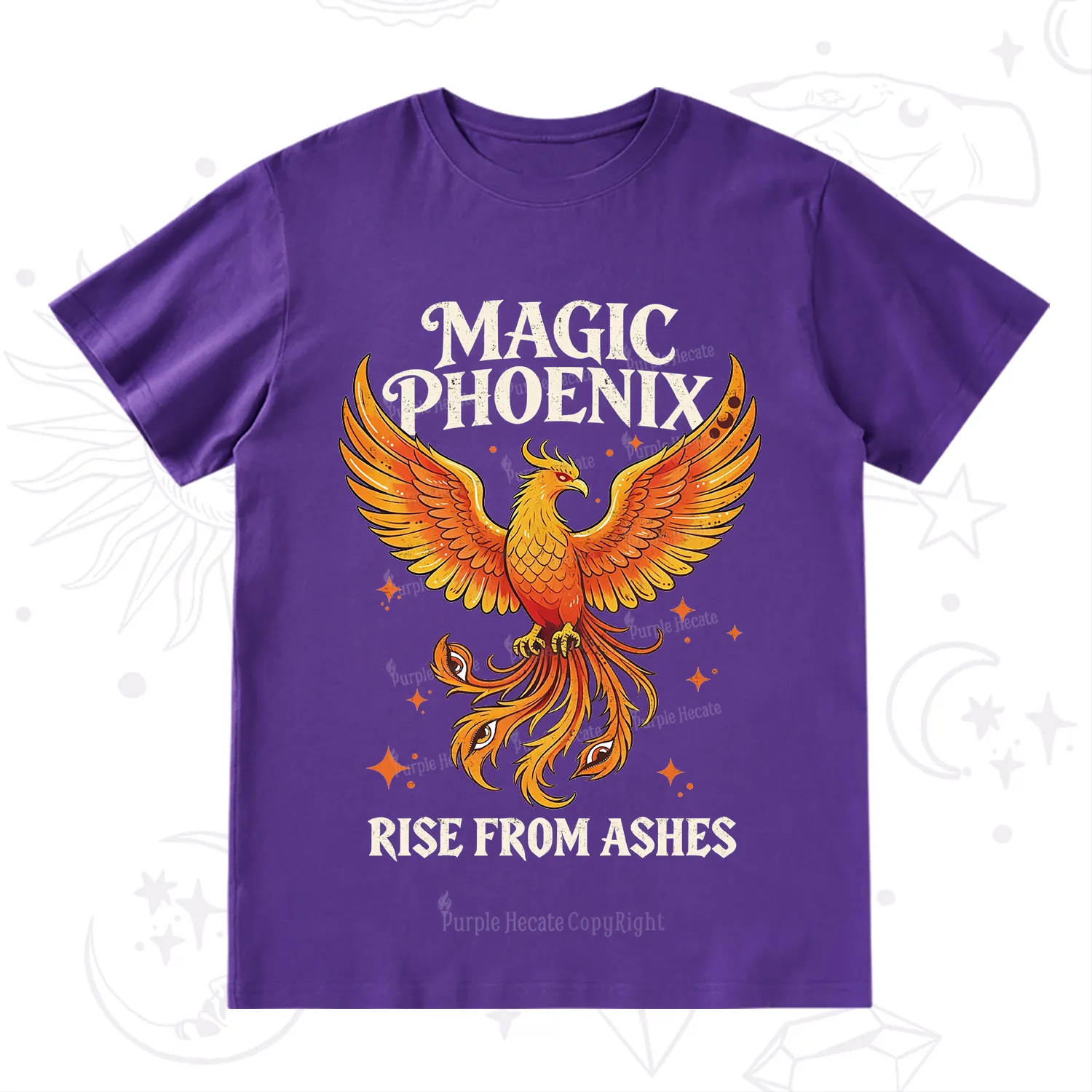 Purplehecate Magic Phoenix Rise From Ashes T-Shirt