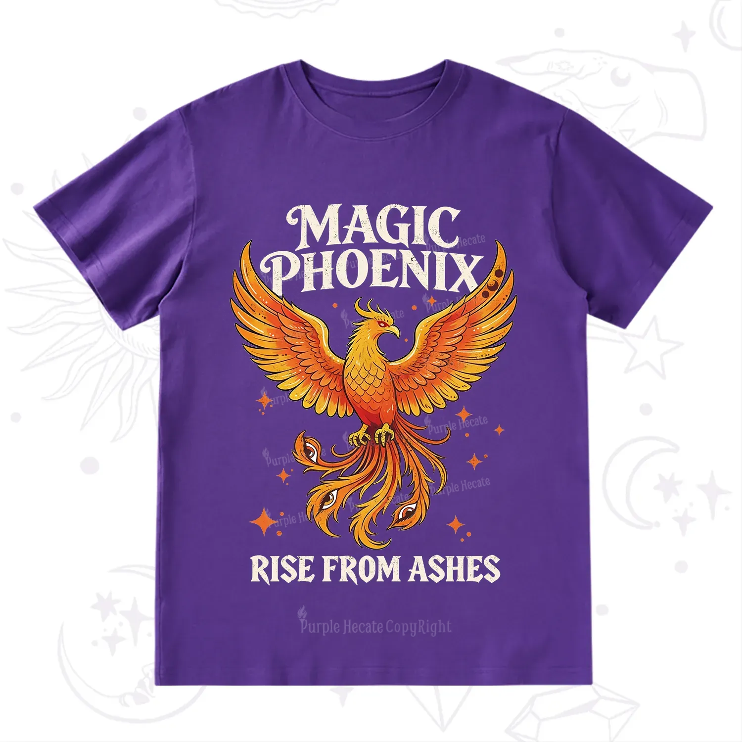 Purplehecate Magic Phoenix Rise From Ashes T-Shirt