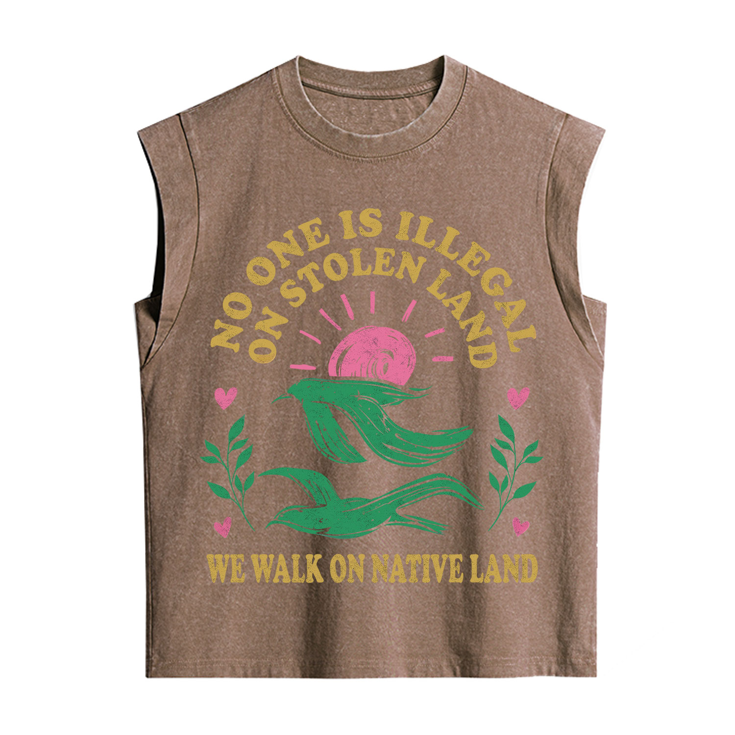 Purplehecate No One is Illegal on Stolen Land Vintage Washed Tank