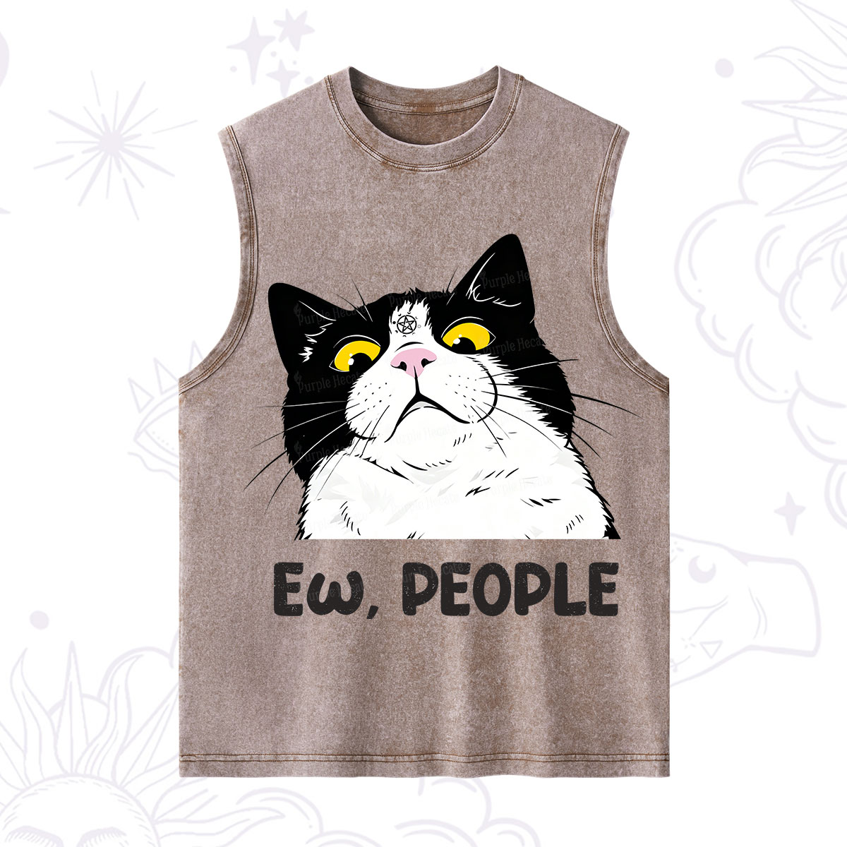 Purplehecate Ew People Cat Washed Tank