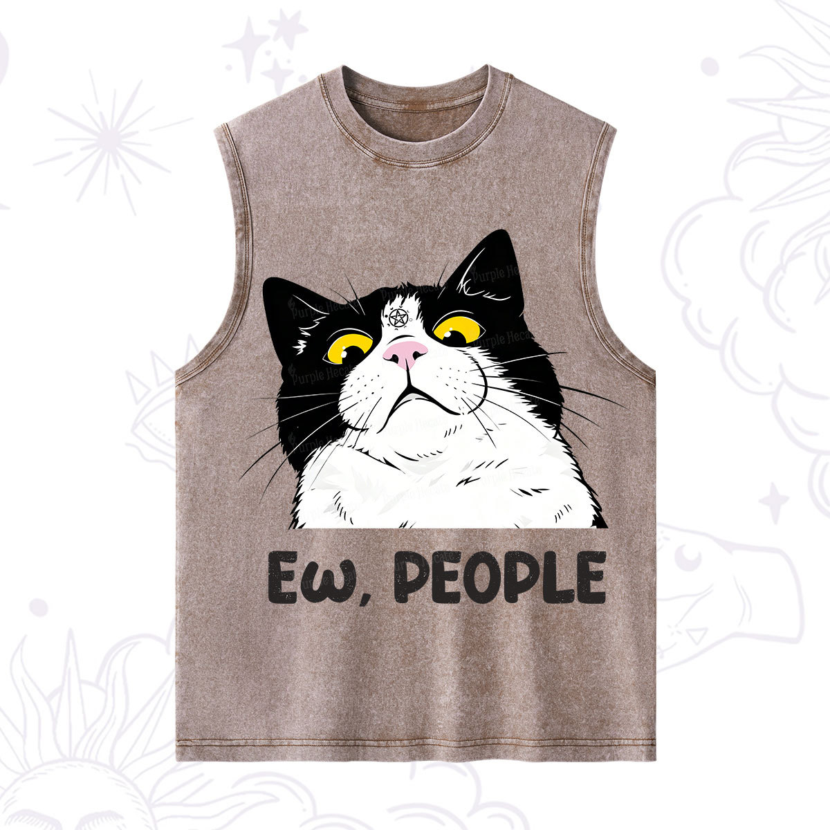 Purplehecate Ew People Cat Washed Tank