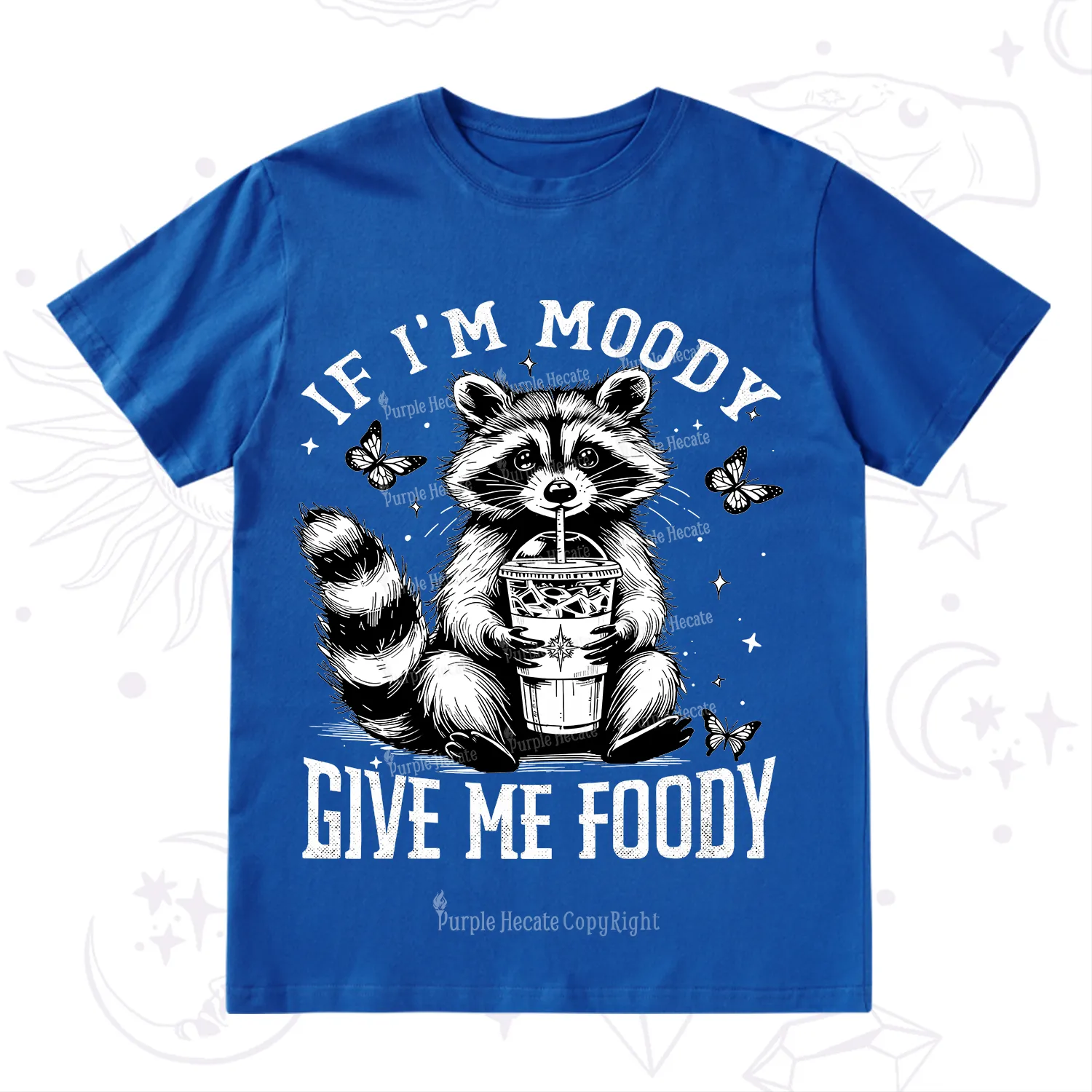 Purplehecate If I'm Moody Give Me Foody T-Shirt