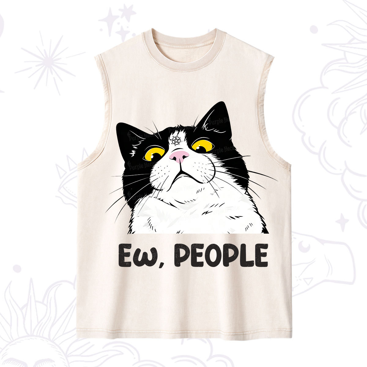 Purplehecate Ew People Cat Washed Tank
