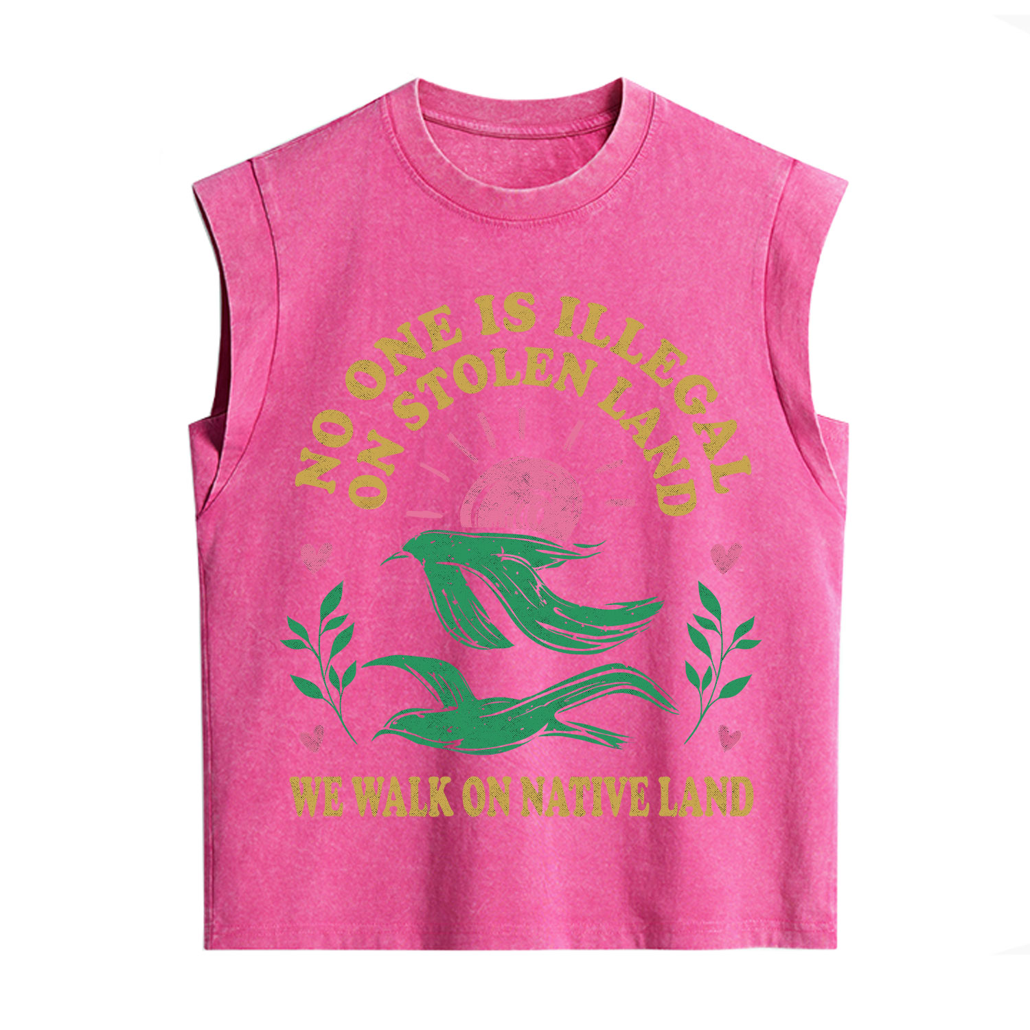 Purplehecate No One is Illegal on Stolen Land Vintage Washed Tank