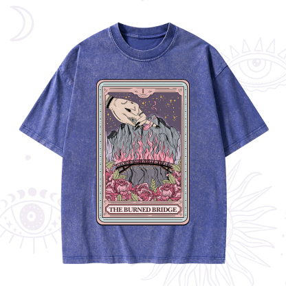 Purplehecate The Burned Bridge Tarot Washed T-Shirt
