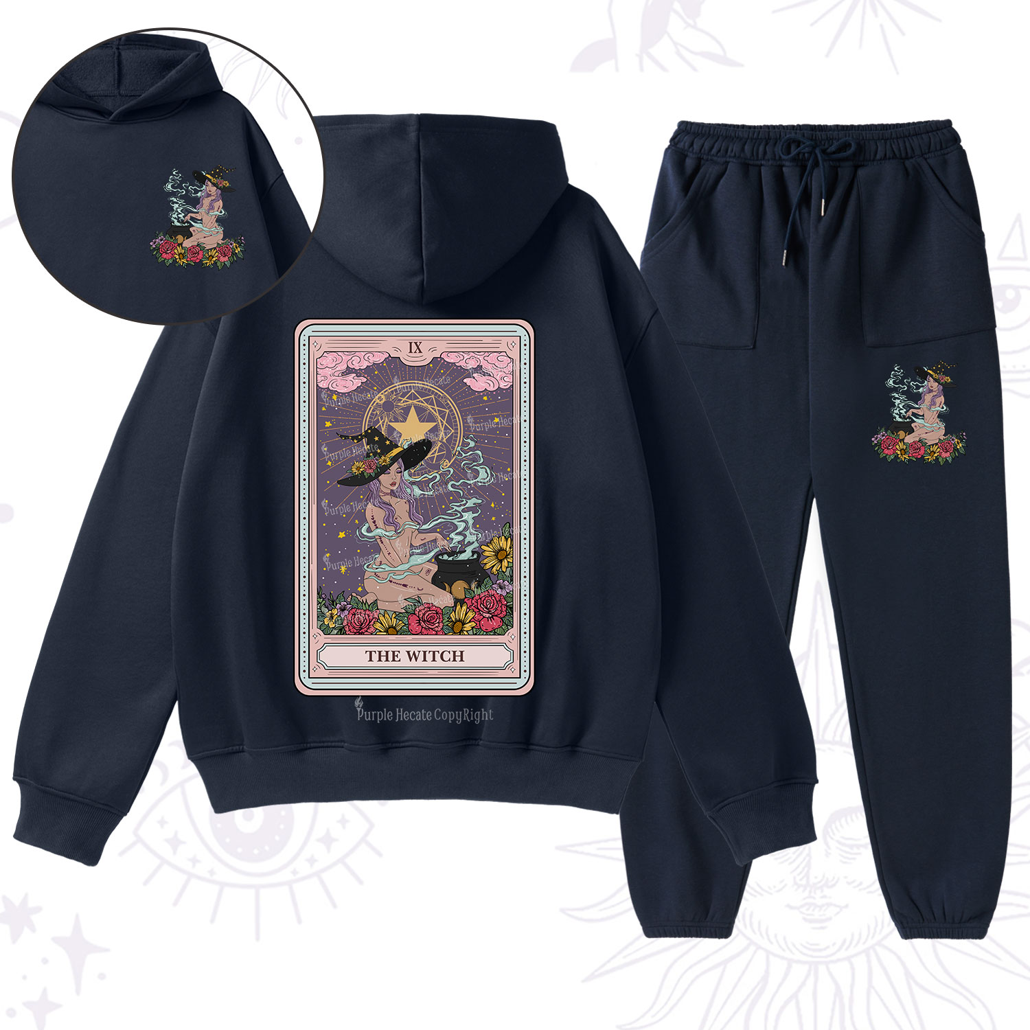 Purplehecate The Witch Tarot Fleece Hoodie Suit