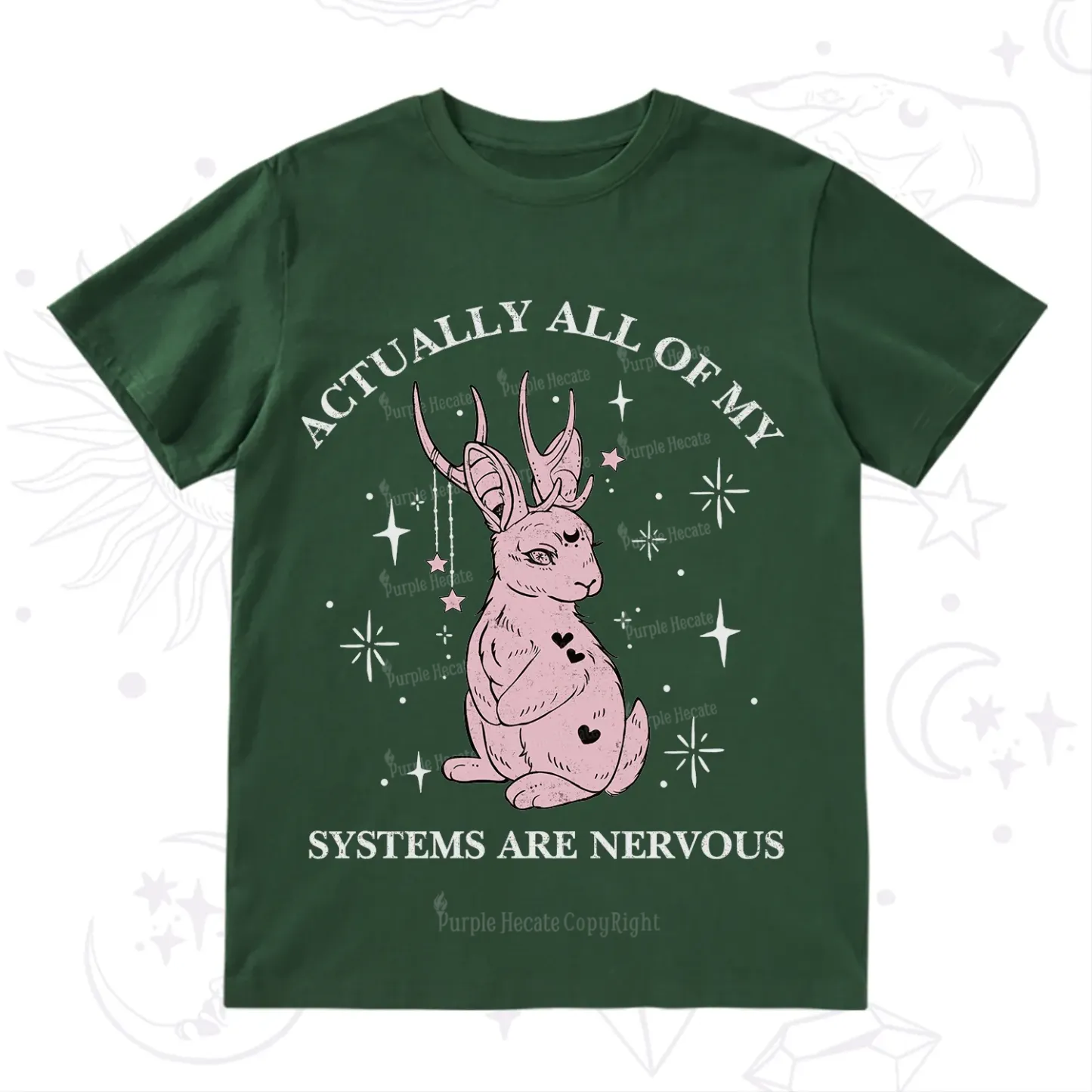 Purplehecate Actually All Of My Systems Are Nervous T-Shirt