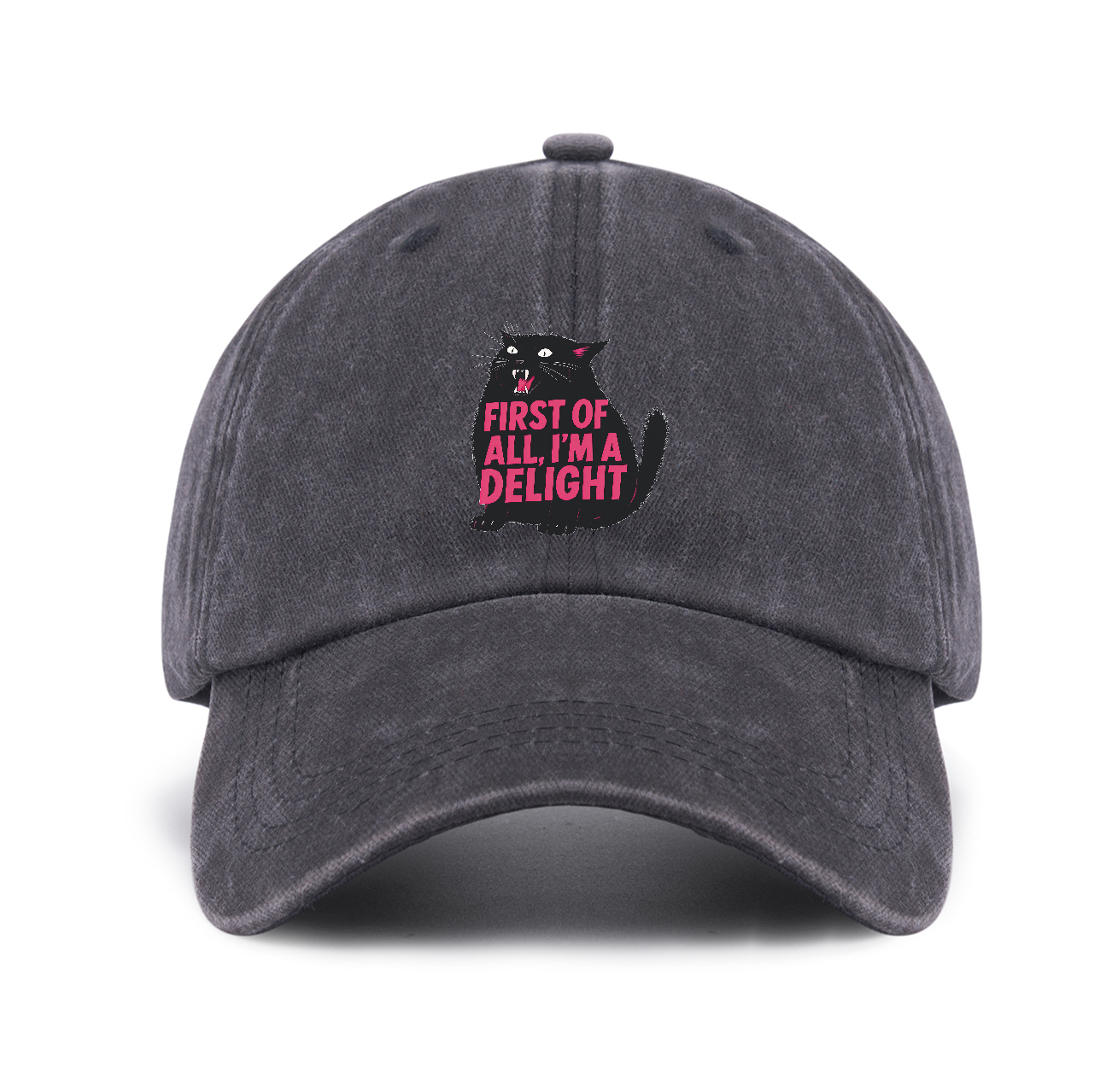 Purplehecate First Of All I'm A Delight Cat Baseball Cap