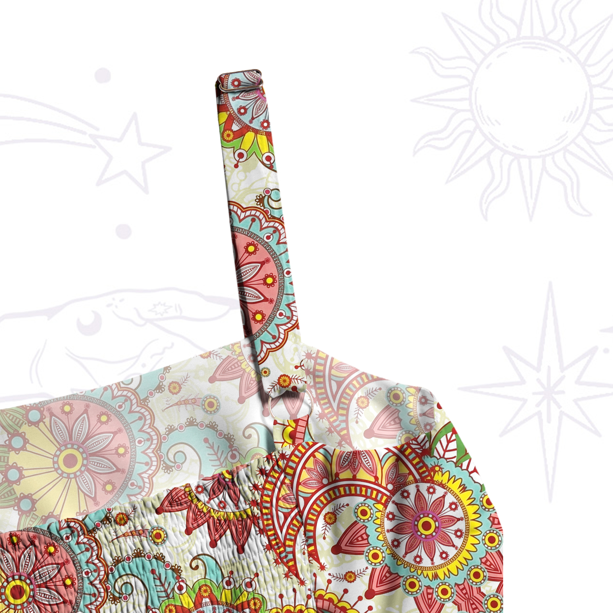 Purplehecate Mandala Dream Wide Straps Maxi Dress