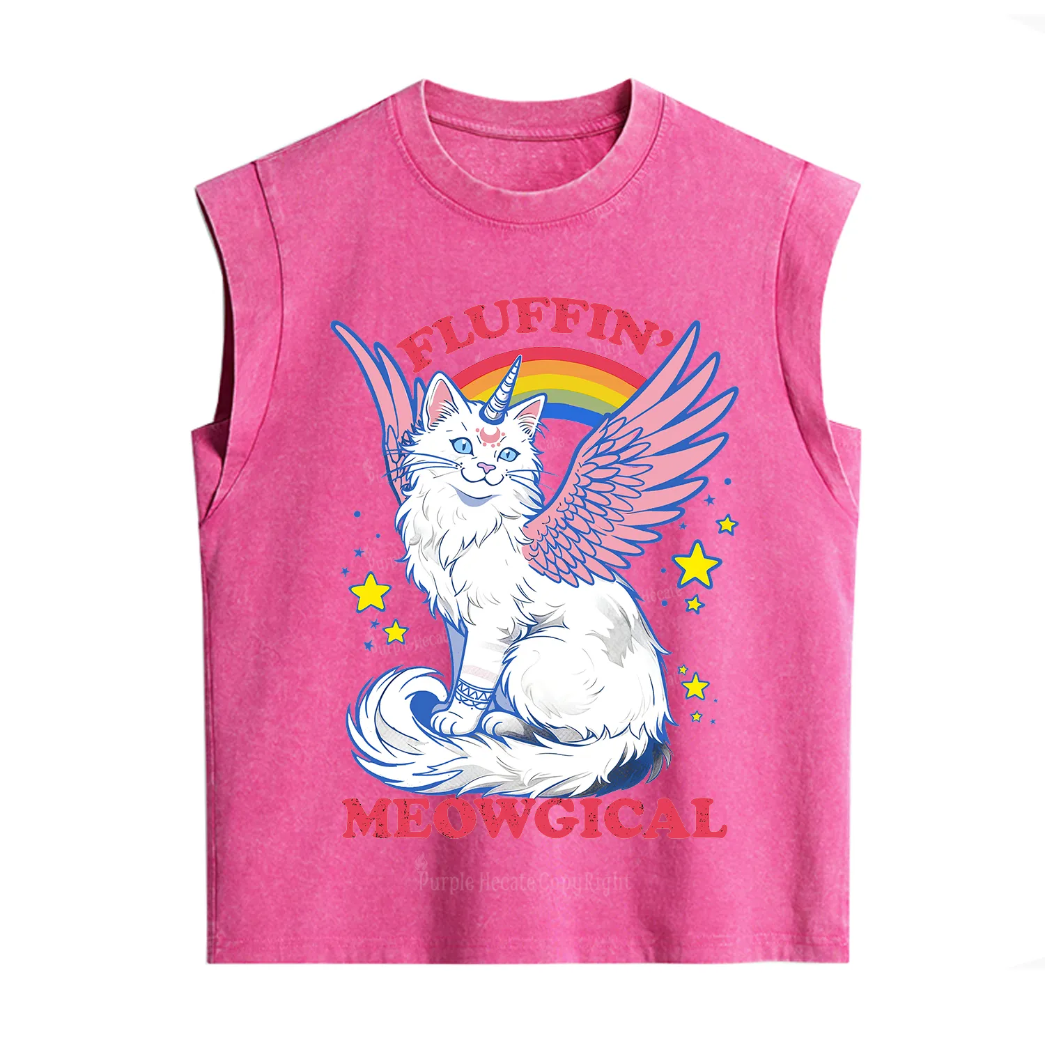 Purplehecate Fluffin Meowgical Vintage Washed Tank