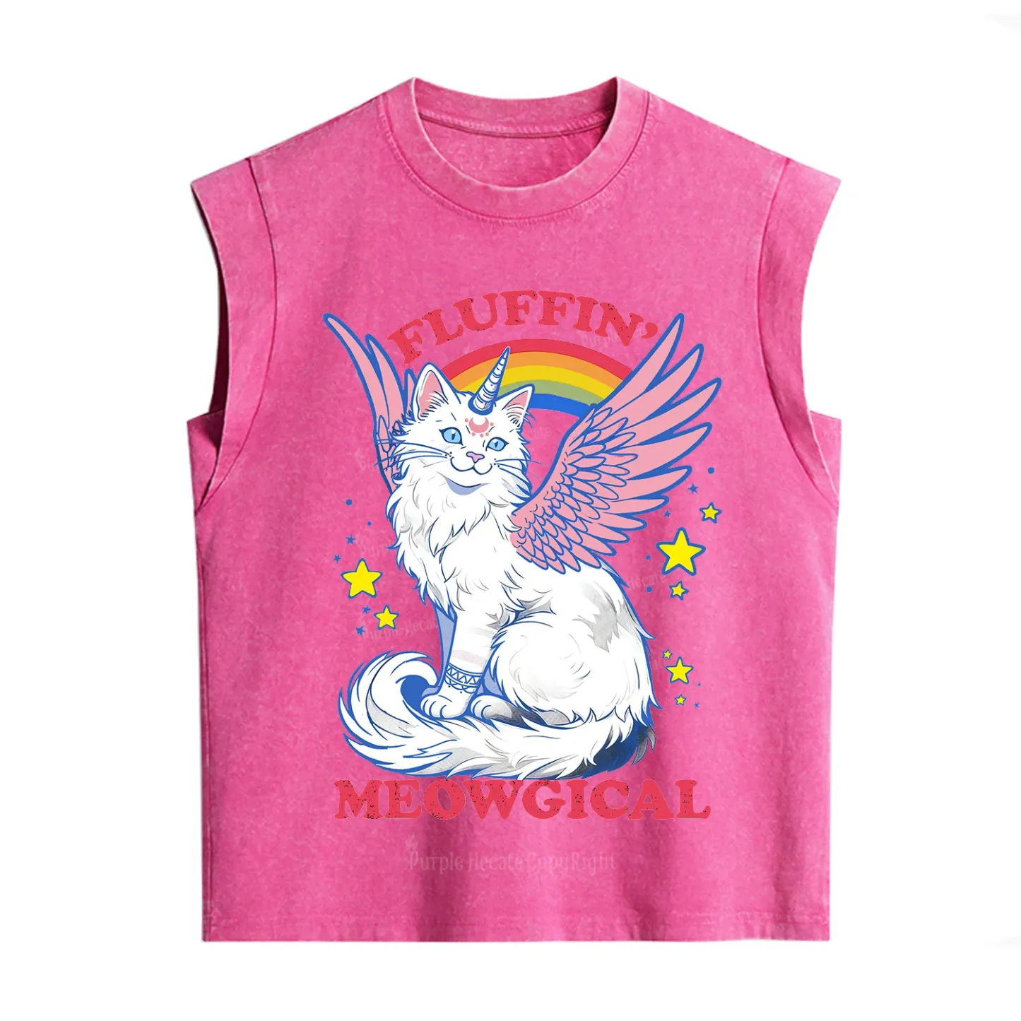 Purplehecate Fluffin Meowgical Vintage Washed Tank