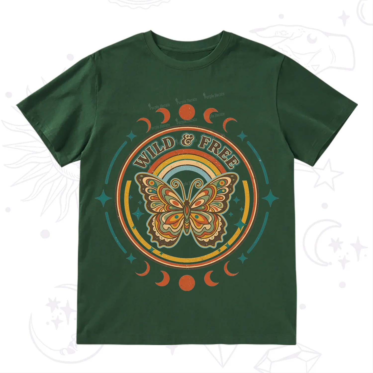 Purplehecate Wild?And?Free?Butterfly T-Shirt