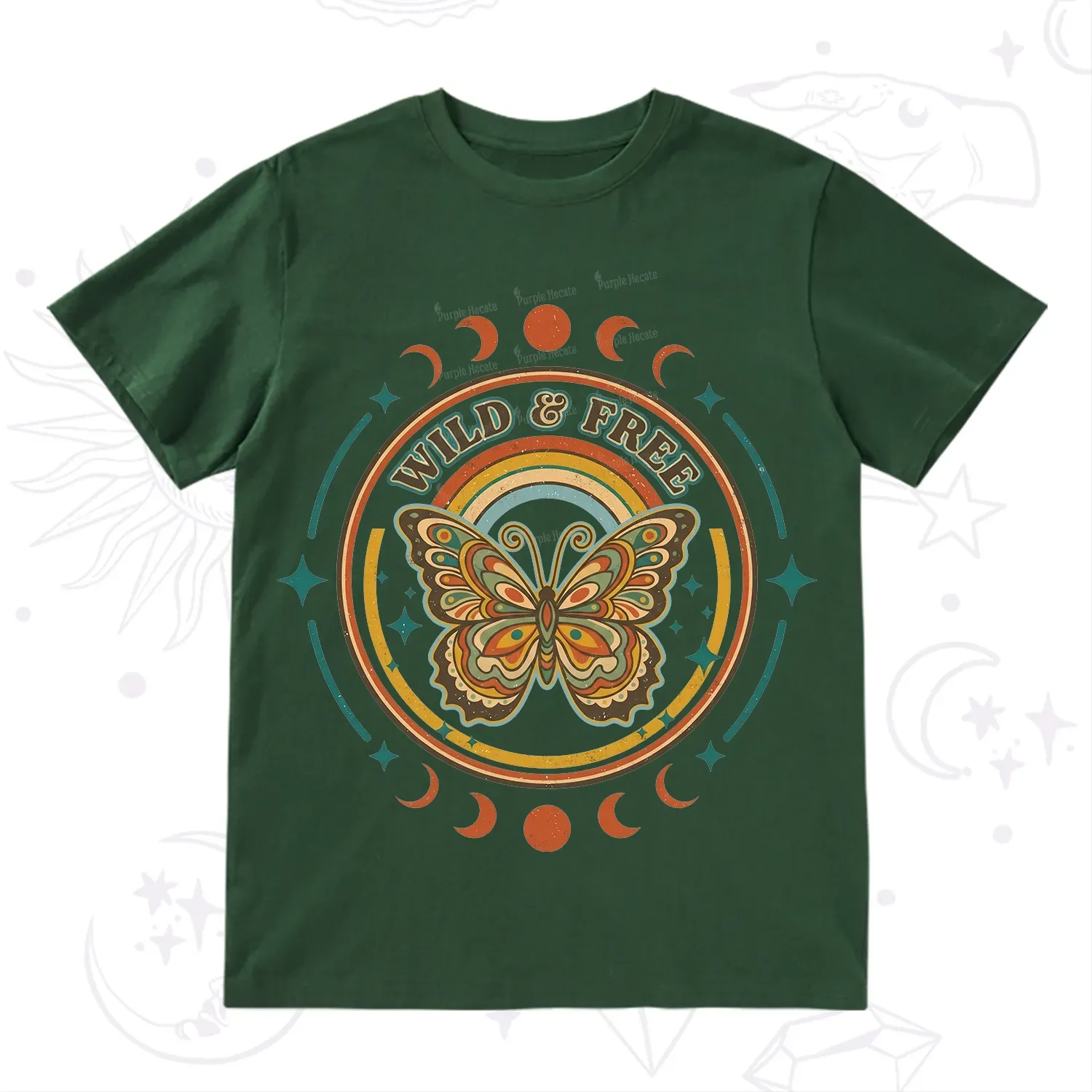 Purplehecate Wild?And?Free?Butterfly T-Shirt