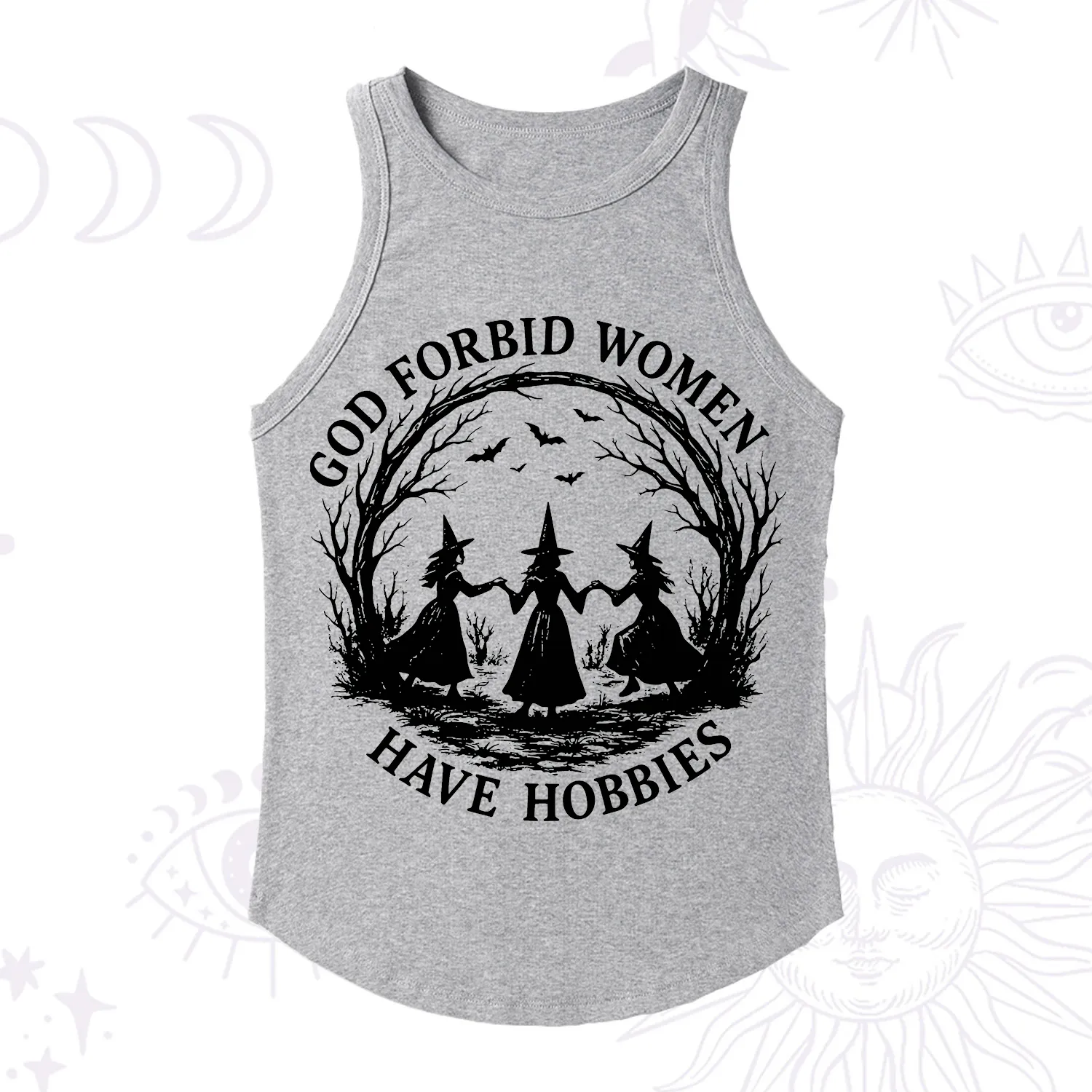 Purplehecate God Forbid Women Have Hobbies Racerback Tank Top