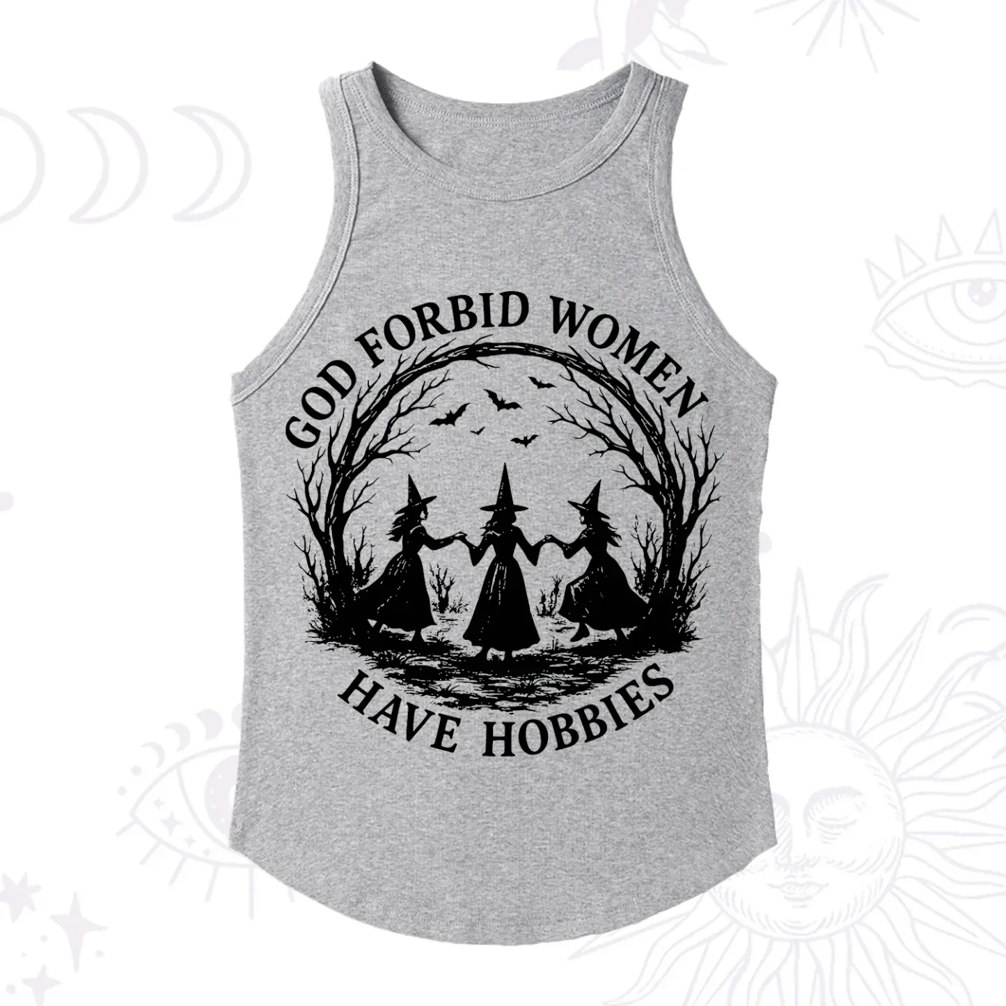 Purplehecate God Forbid Women Have Hobbies Racerback Tank Top