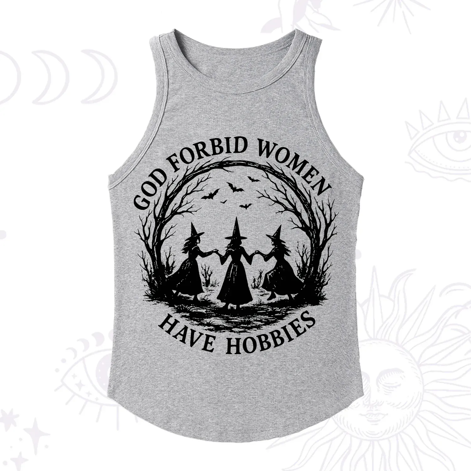Purplehecate God Forbid Women Have Hobbies Racerback Tank Top