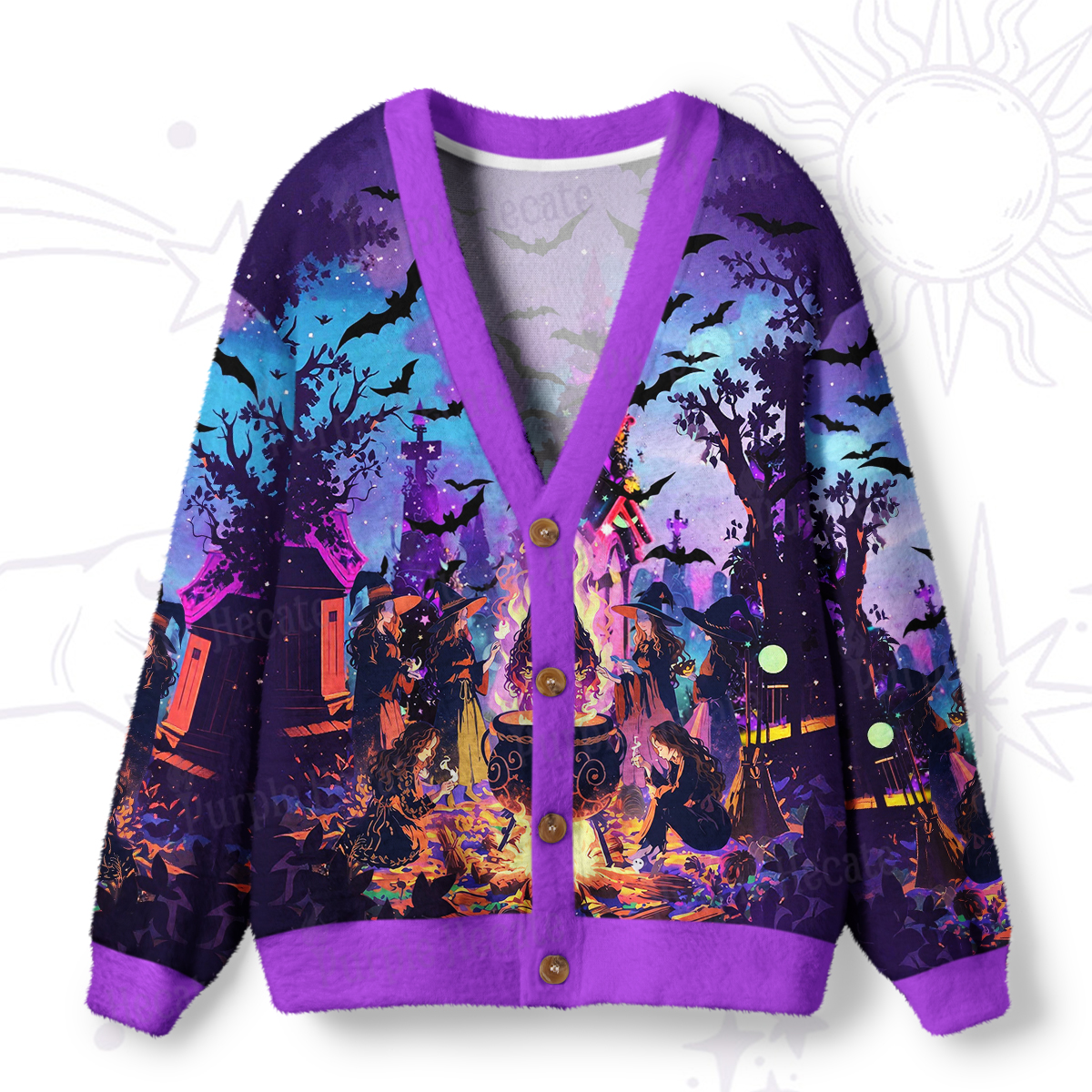 Purplehecate Twilight Coven Strappy Ugly Cardigan Sweaters