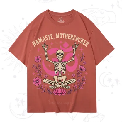 Purplehecate Namaste Motherf*cker Skeleton T-Shirt