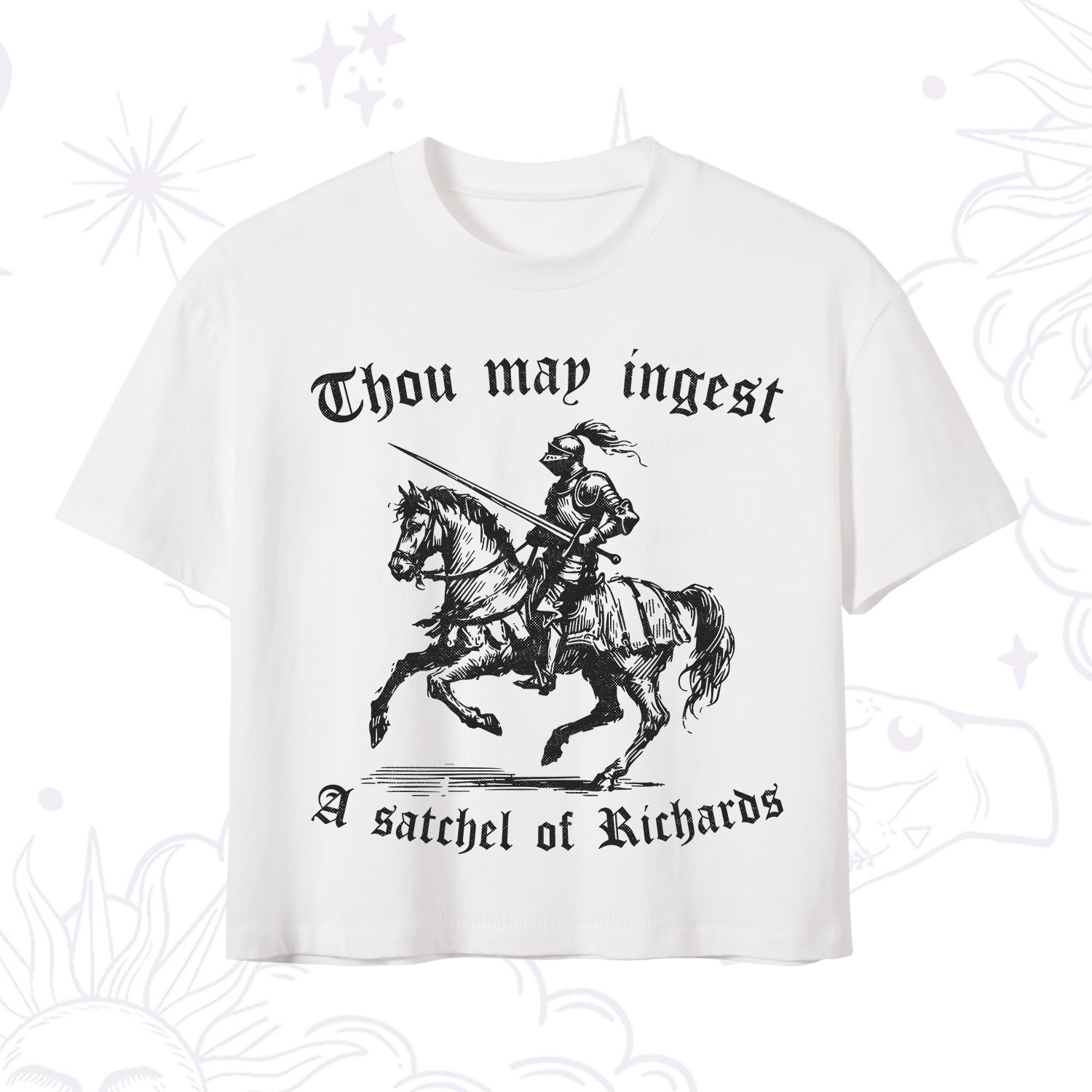 Purplehecate Thou May Ingest A Satchel of Richards Crop T-Shirt
