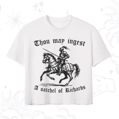 Purplehecate Thou May Ingest A Satchel of Richards Crop T-Shirt