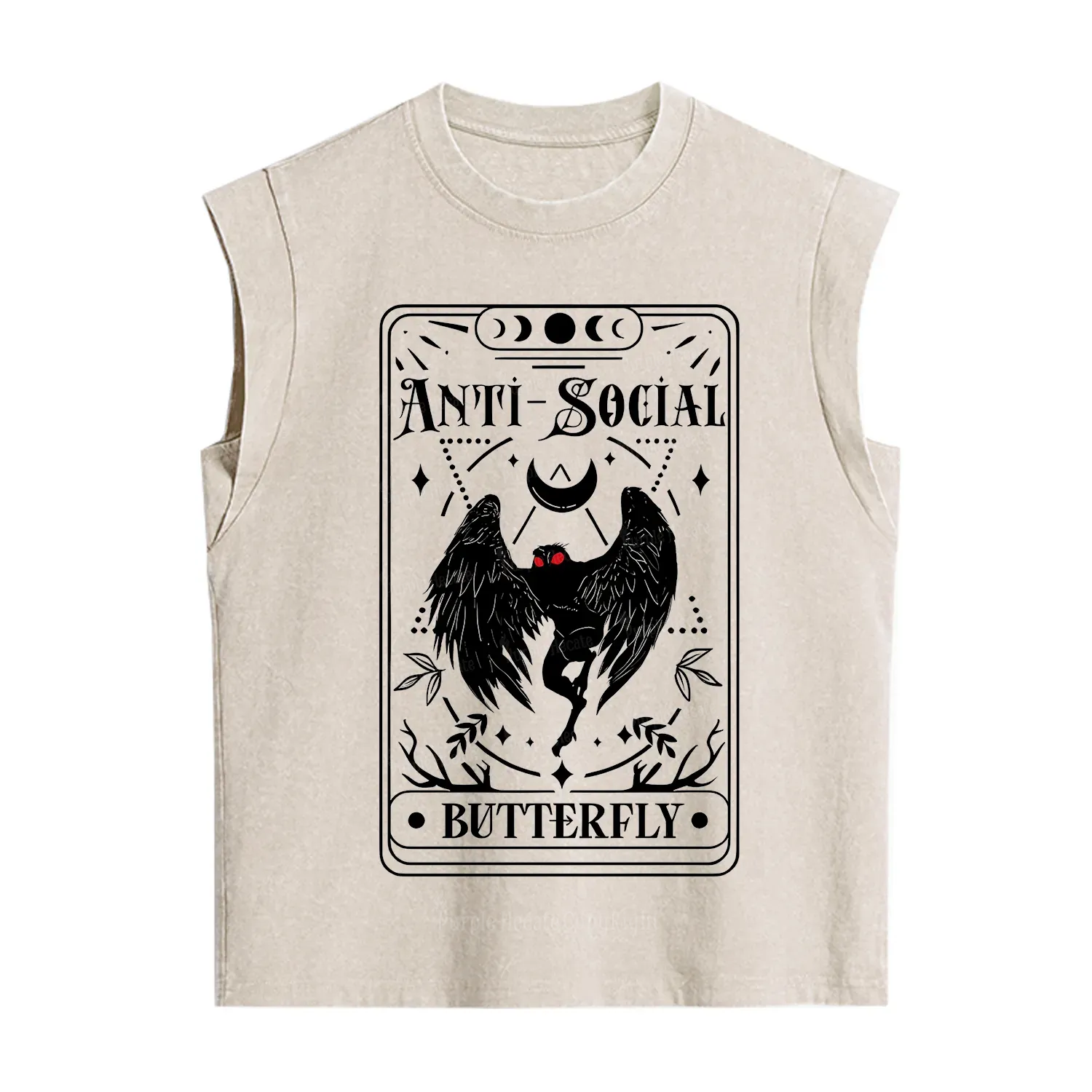Purplehecate The Antisocial Butterfly Oracle Card Vintage Washed Tank