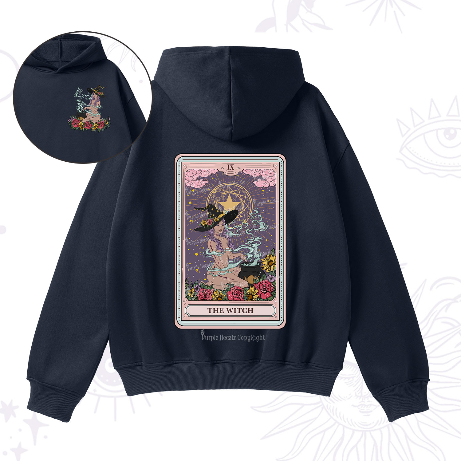 Purplehecate The Witch Tarot Fleece Hoodie Suit