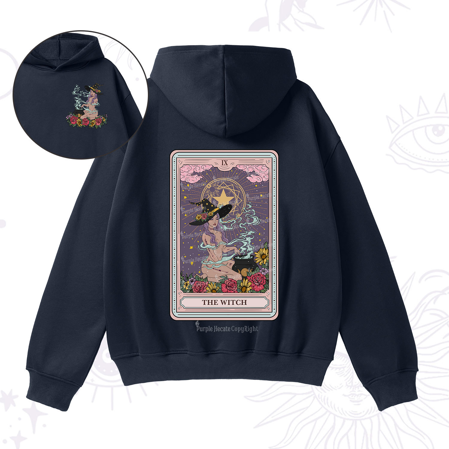 Purplehecate The Witch Tarot Fleece Hoodie Suit