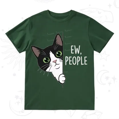 Purplehecate Funny Cat Ew People T-Shirt