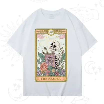Purplehecate The Reader Occult Tarot Skeleton T-Shirt