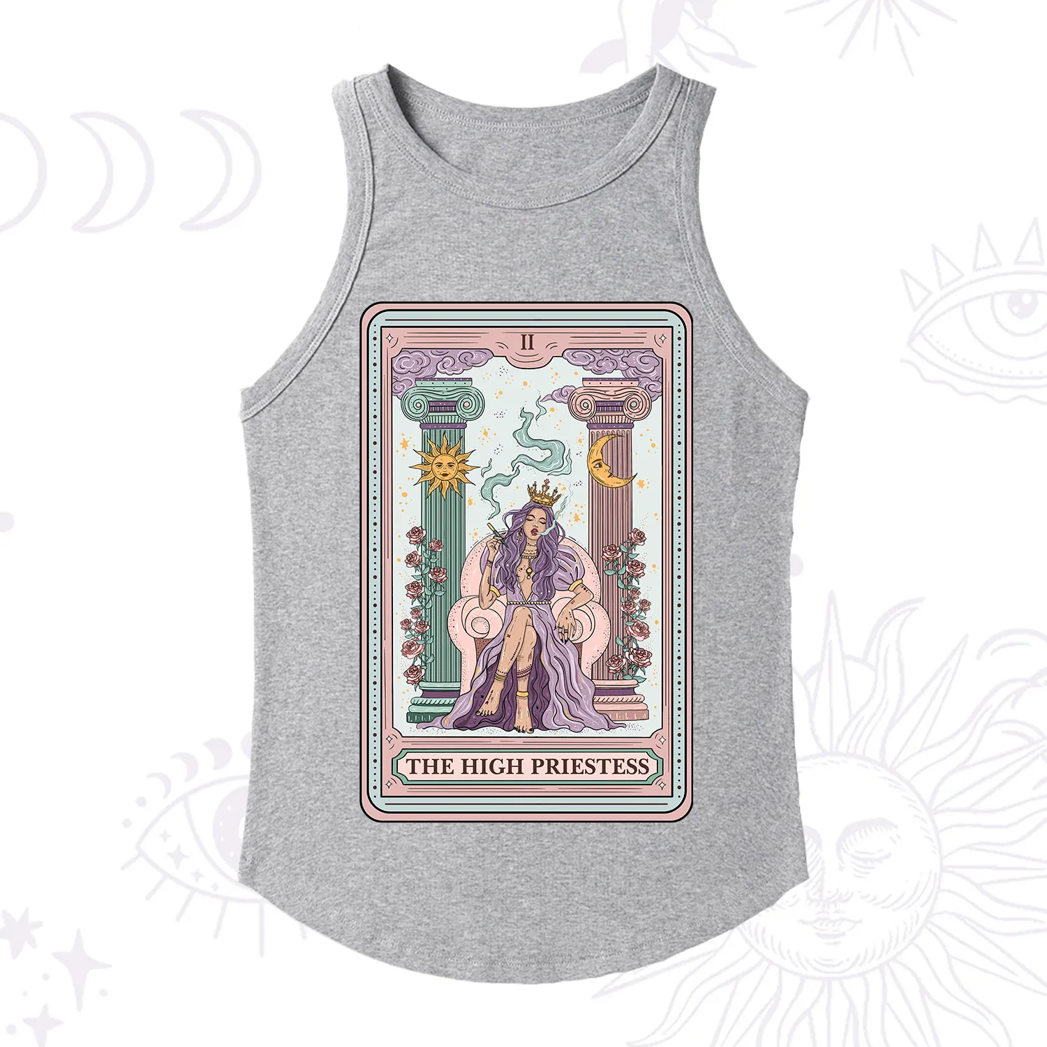 Purplehecate The High Priestess Tarot Card Racerback Tank Top