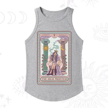 Purplehecate The High Priestess Tarot Card Racerback Tank Top