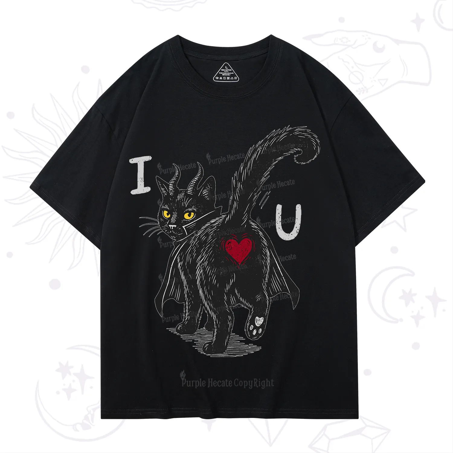Purplehecate Bad Bad Evil Cat T-Shirt