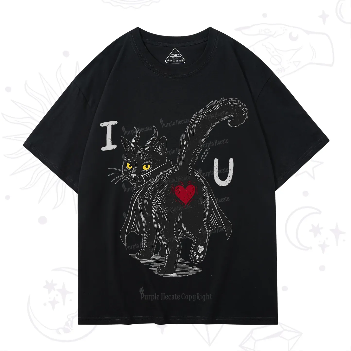 Purplehecate Bad Bad Evil Cat T-Shirt