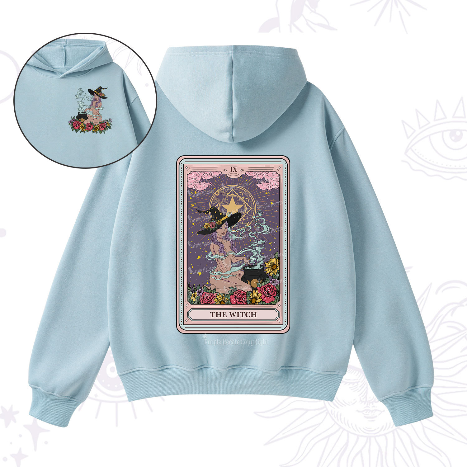 Purplehecate The Witch Tarot Fleece Hoodie Suit