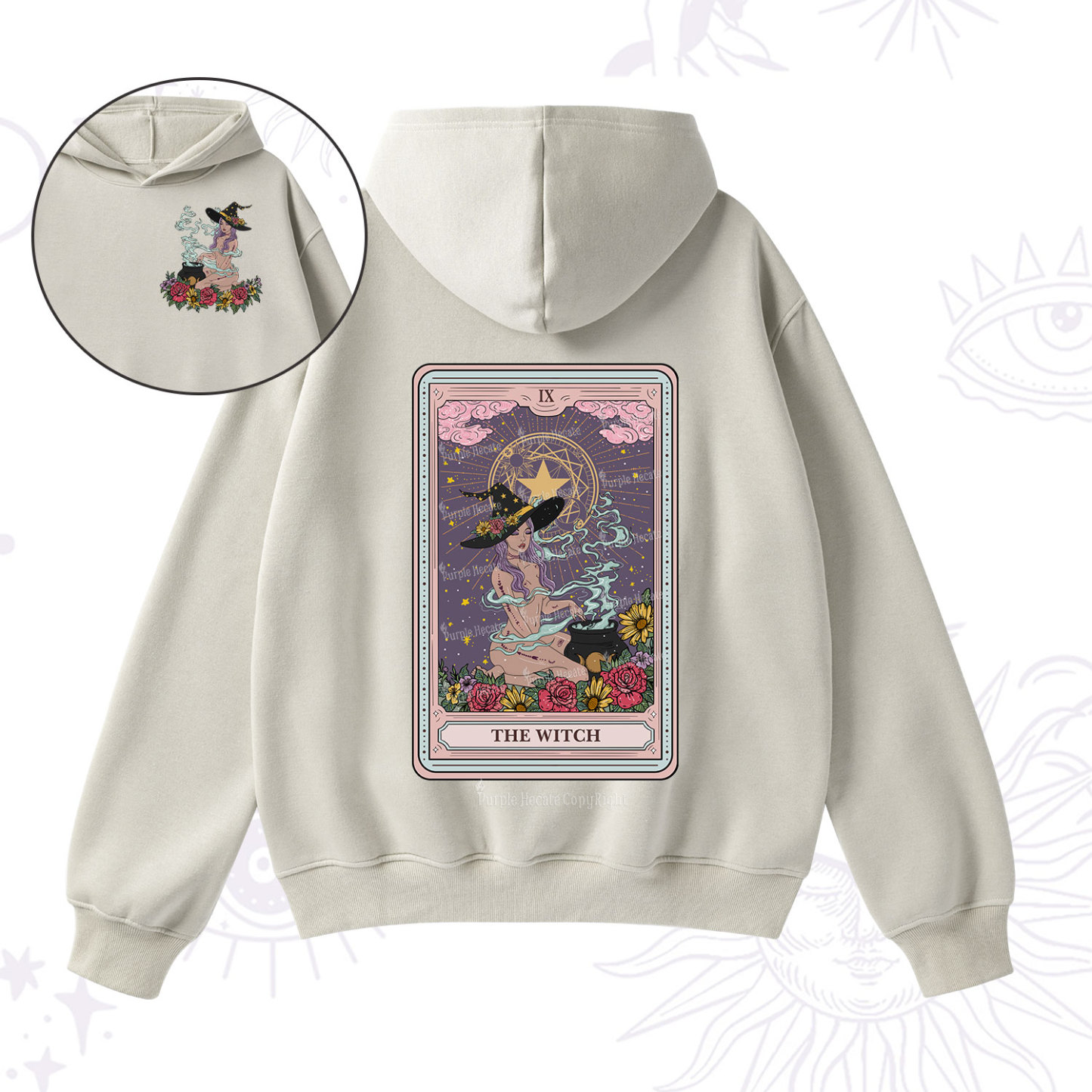 Purplehecate The Witch Tarot Fleece Hoodie Suit