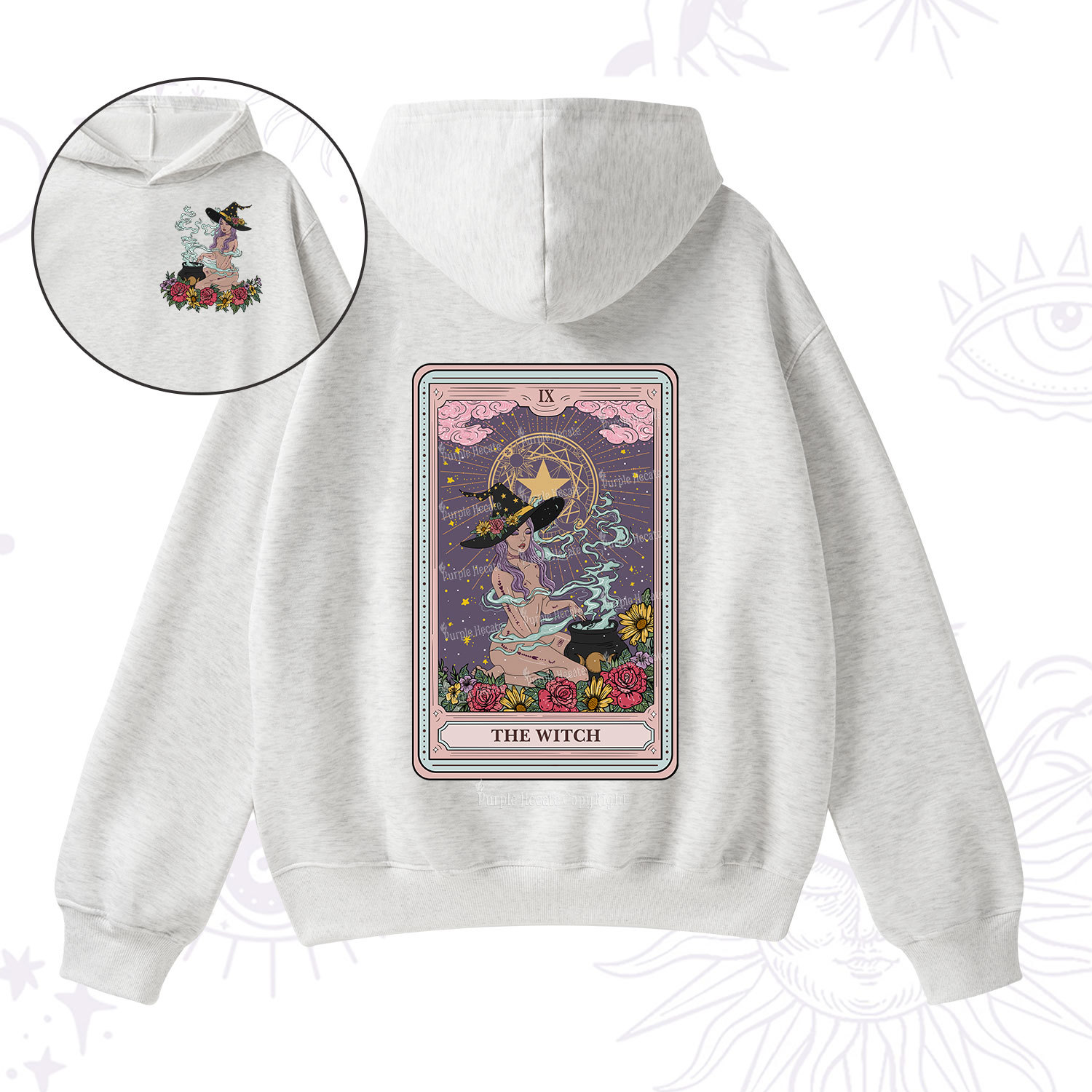 Purplehecate The Witch Tarot Fleece Hoodie Suit
