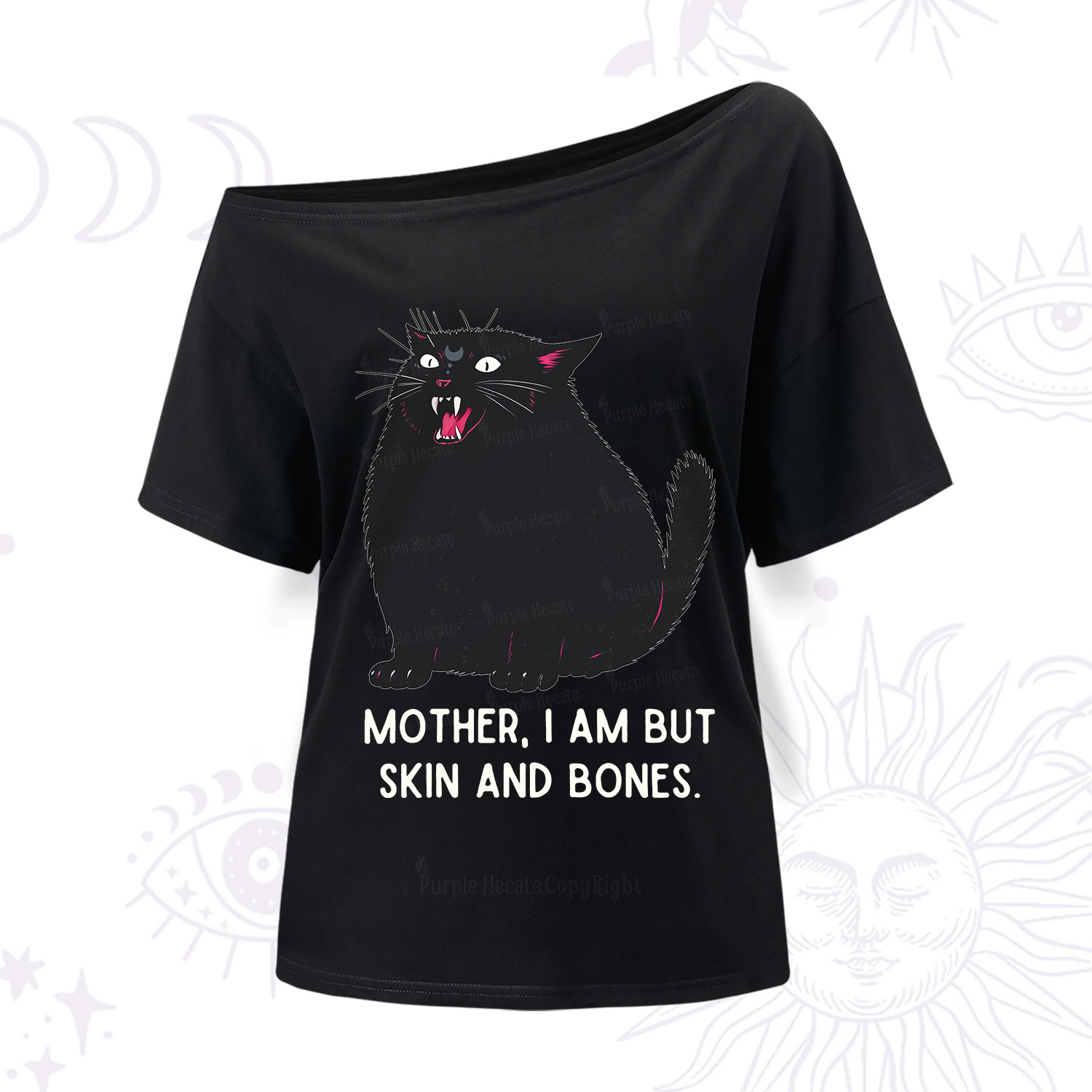 Purplehecate Mom I Am But Skin And Bones One Shoulder T-Shirt