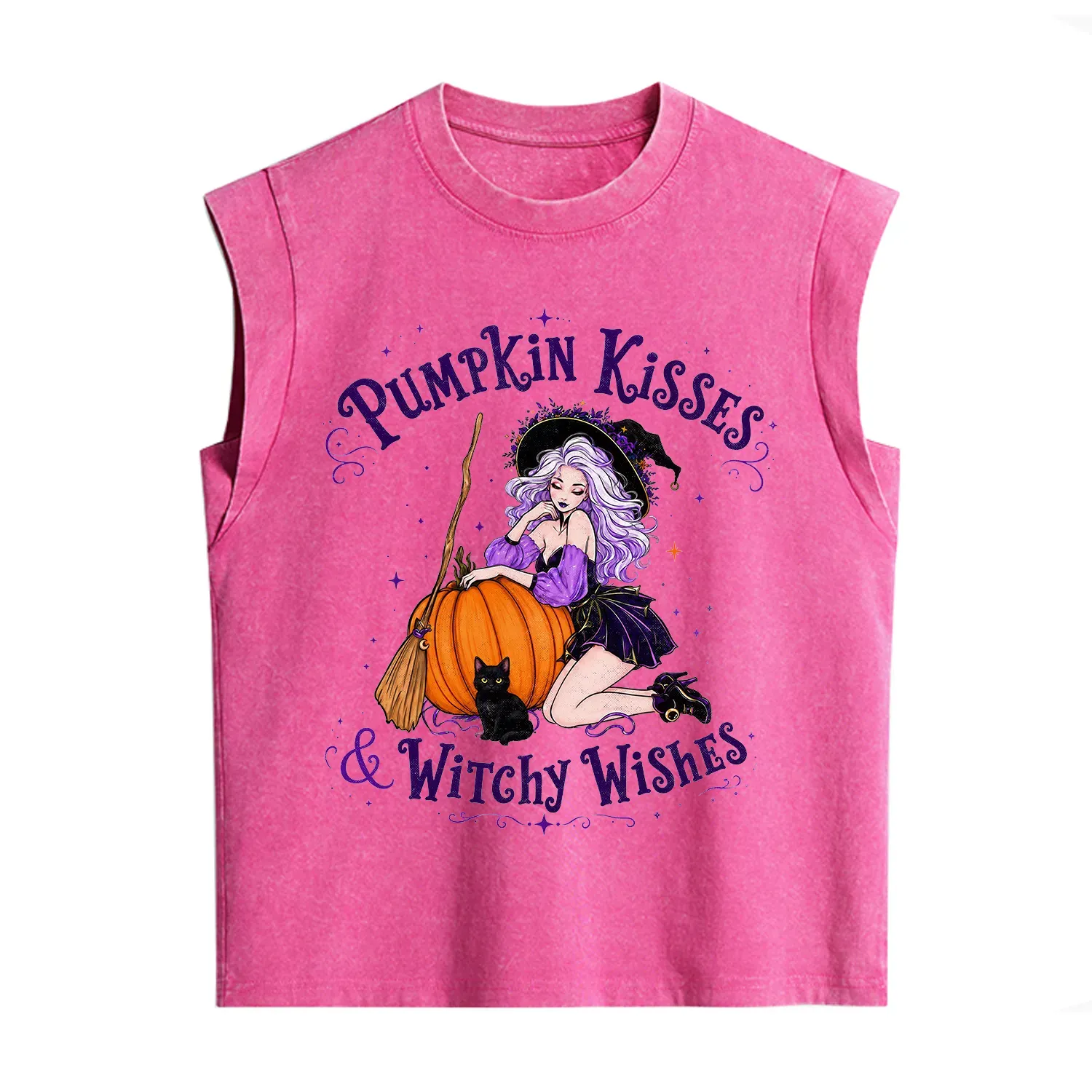 Purplehecate Pumpkin Kisses & Witchy Wishes Vintage Washed Tank